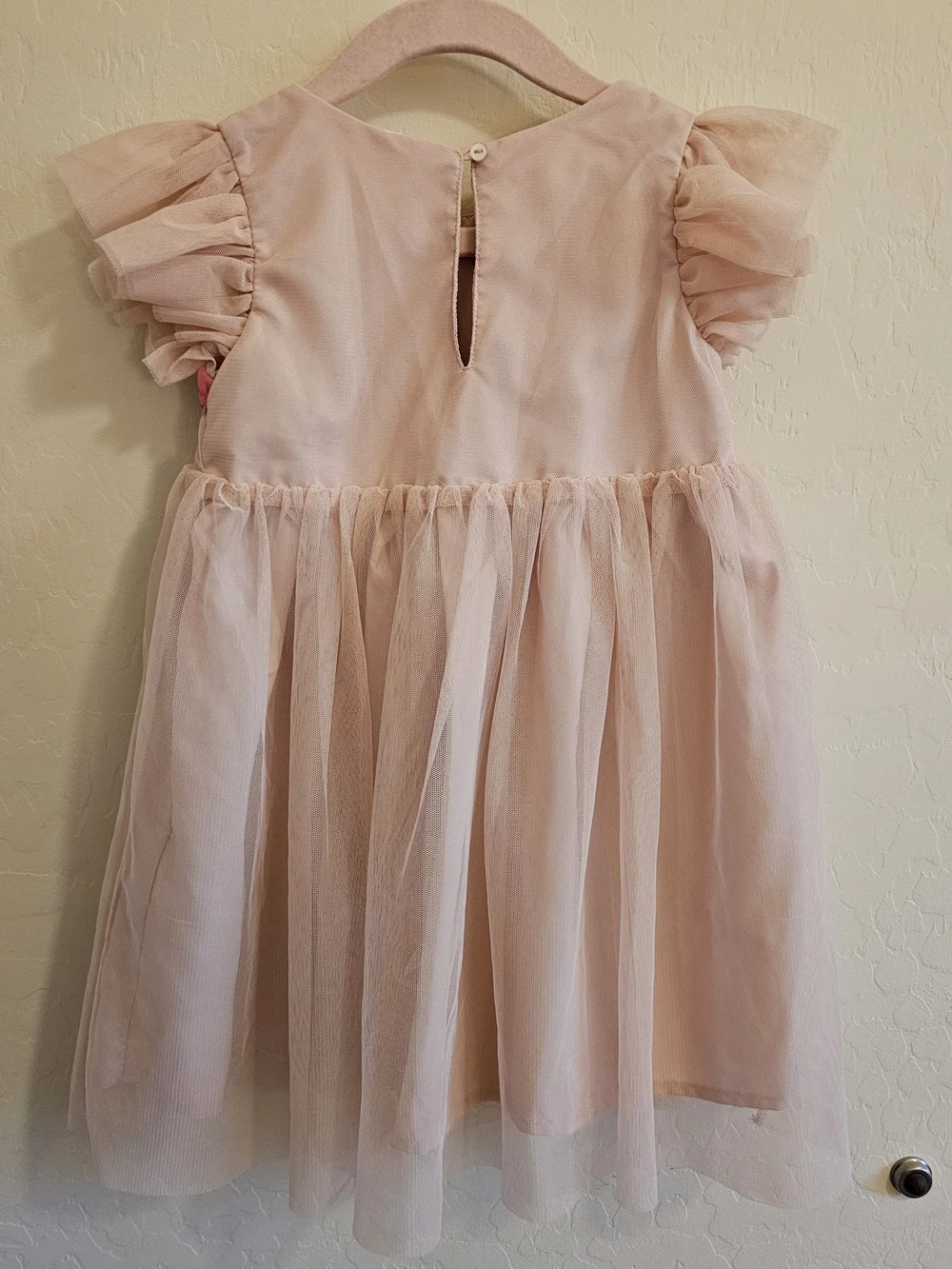 H&M Girls' Pink Rainbow Tulle Party Dress 4T